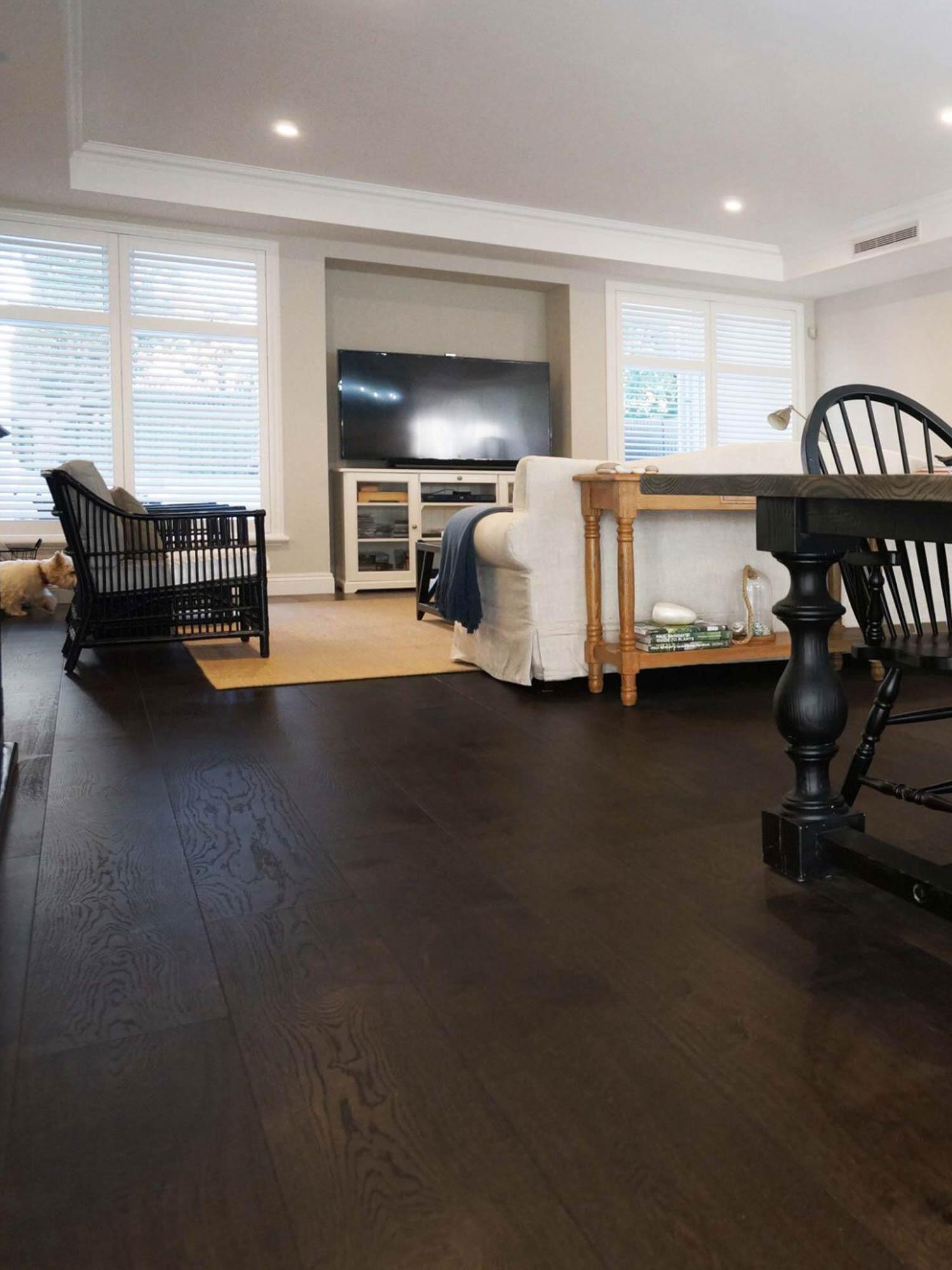 Dark Walnut engineered timber flooring